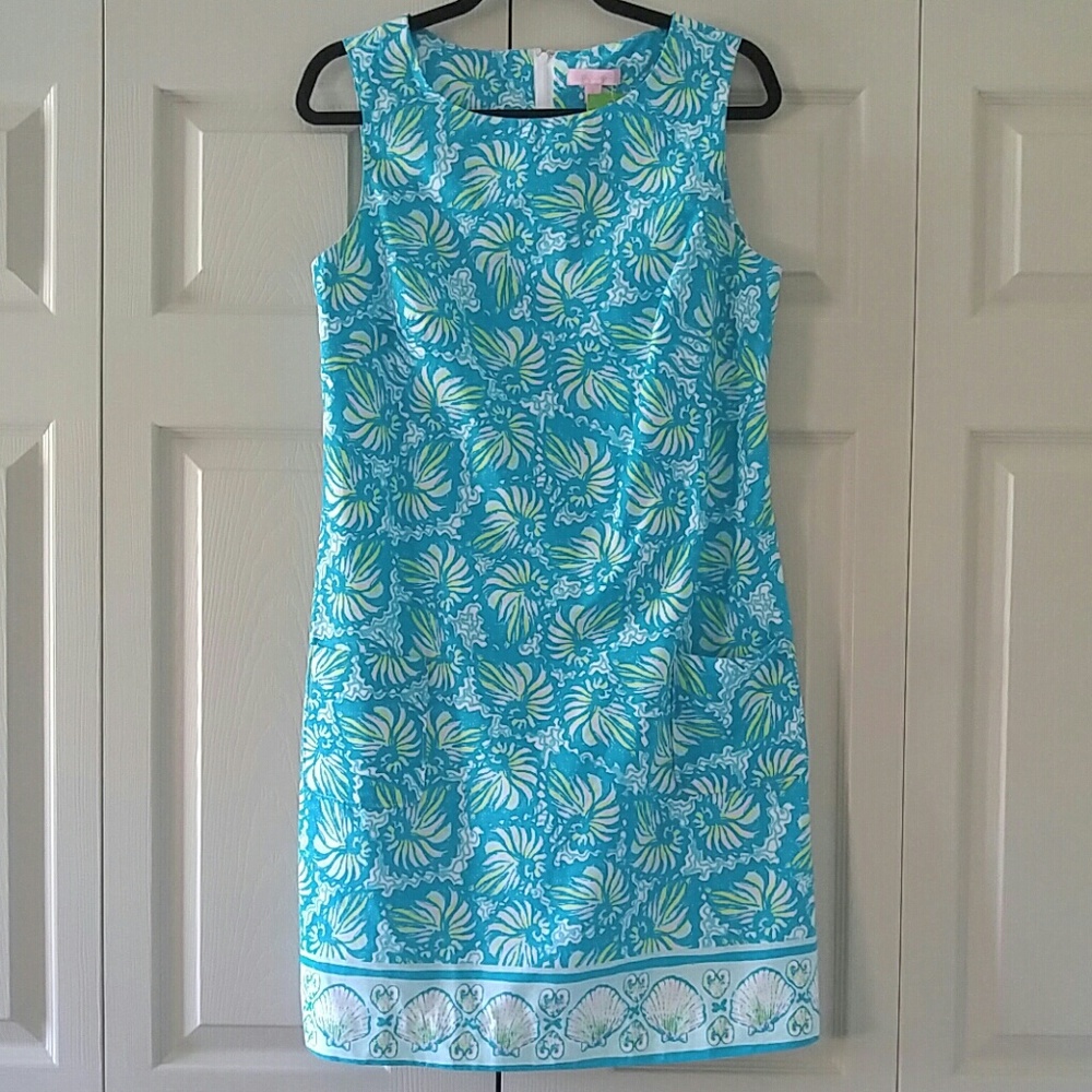 Lilly Pulitzer Worth Shift in Shorely Blue Twirly